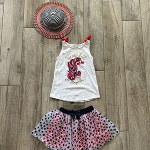 Unicorn /American flag outfit
